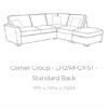 Atlantis-right hand facing corner chaise sofa with footstool-tech