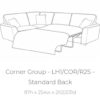 Atlantis-left hand facing corner sofa bed-tech