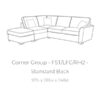 Atlantis-left hand facing corner chaise sofa with footstool-tech