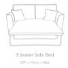 Atlantis-3 seat standard sofa bed-tech