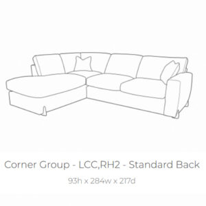 Axel-large left hand facing chaise sofa with footstool-tech