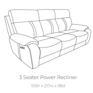 California-3 seat electric recliner-tech