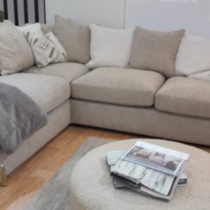 Abel-large left hand facing chaise sofa with footstool-featured