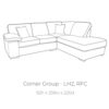 Lara-right hand facing corner chaise sofa-tech