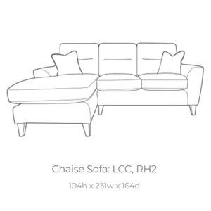Alice-large left hand facing chaise sofa with footstool-tech
