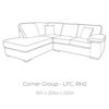 Lara-left hand facing corner chaise sofa-tech