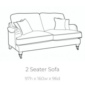 Beatrix 2 seat sofa in Sublime Olive